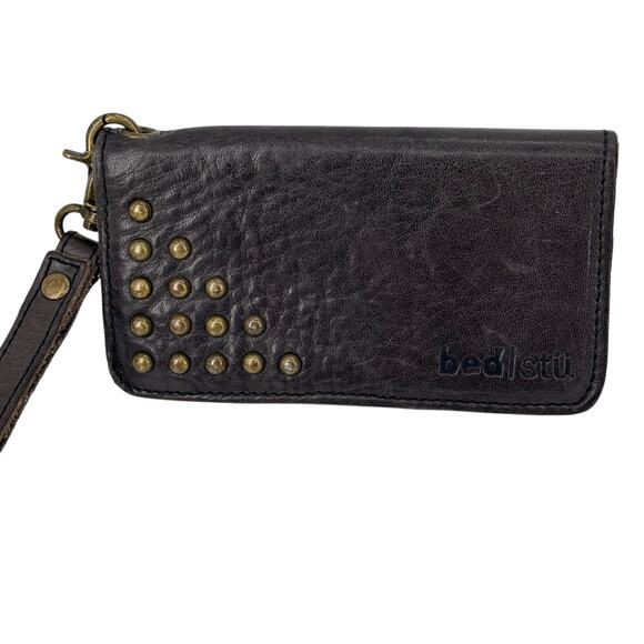 Bed Stu Wristlet Fold Wallet Women's Leather Distressed Brown Small Western - Picture 2 of 12